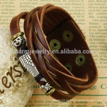 2015 nueva pulsera de cuero de la pulsera de la pulsera de cuero de los hombres multicolores retros de la pulsera PH792